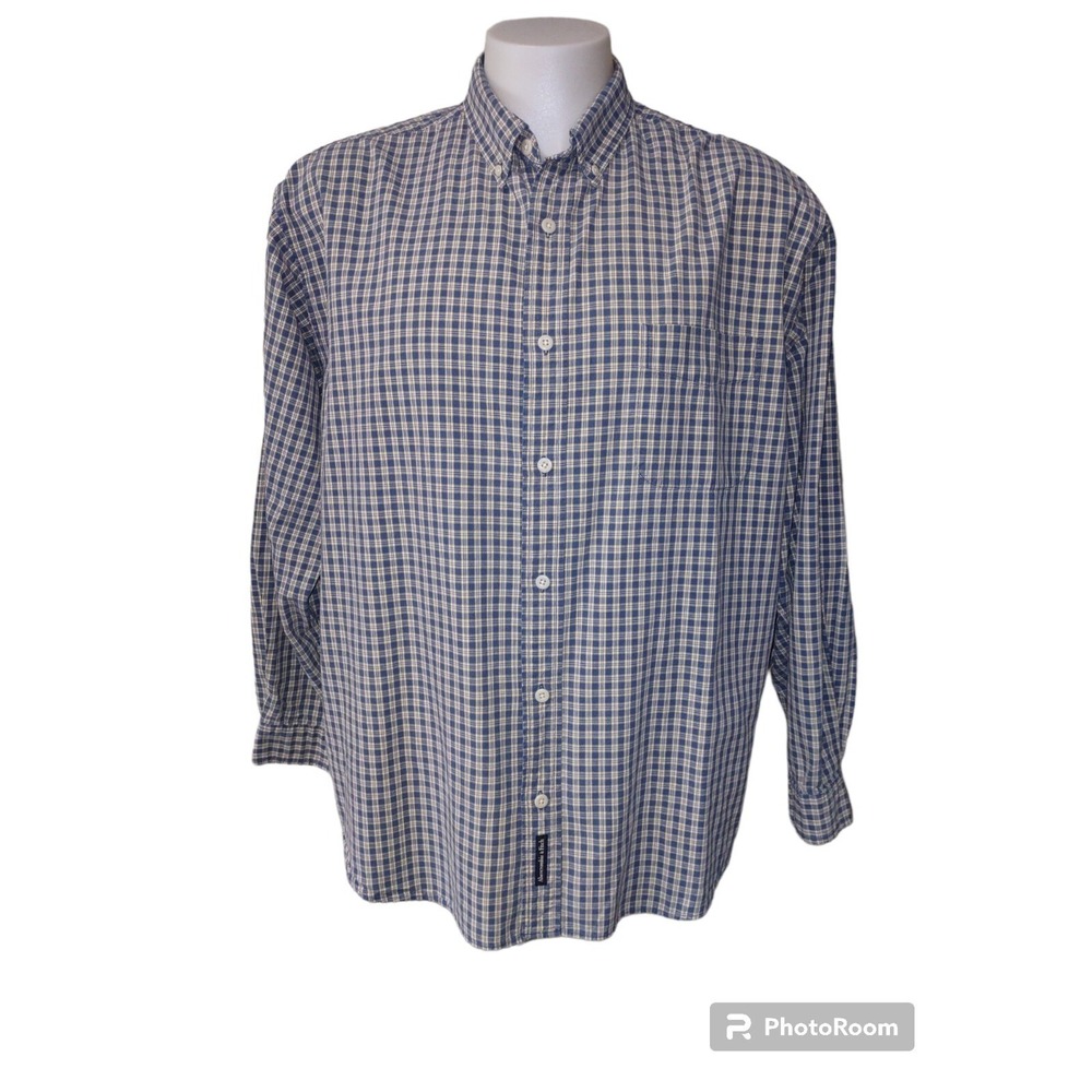 Abercrombie & Fitch Shirt Men's Large Long Sleeve Button Front Pocket Collared